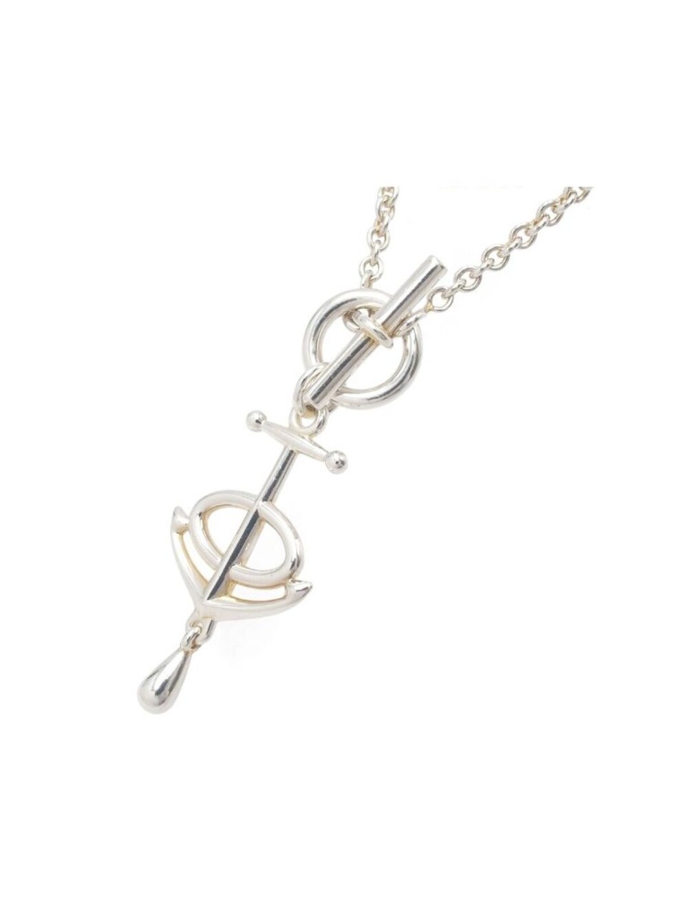 Hermes Grand Large Chaine D'ancre Necklace Silver